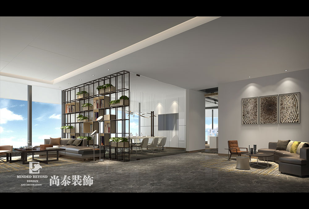 深圳南山中國儲(chǔ)能大廈LED照明公司辦公室裝修設(shè)計(jì)