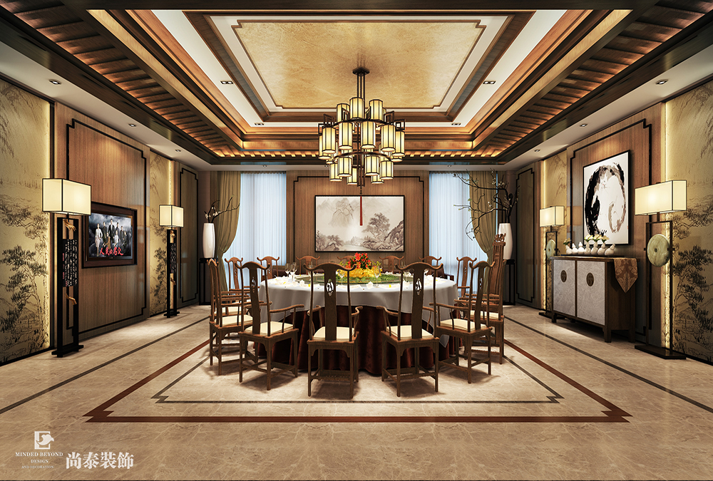 深圳寶安松崗僑德工業(yè)園中式辦公室裝修設計效果圖