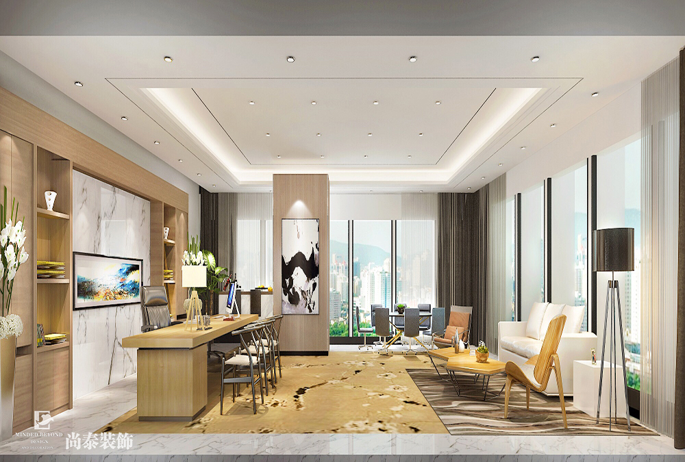 深圳龍崗萬(wàn)科大廈生物醫(yī)療科技辦公室裝修設(shè)計(jì)