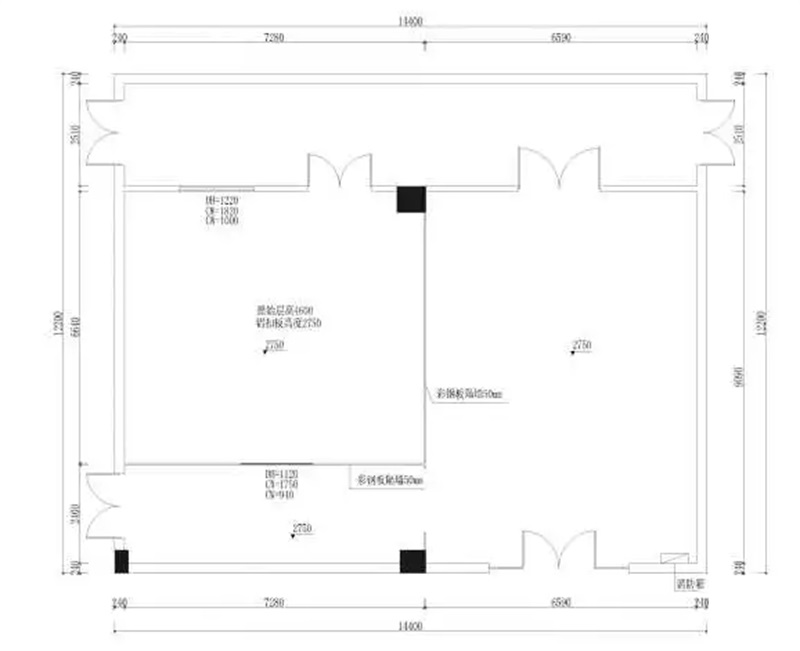 辦公室裝修原始結(jié)構(gòu)圖