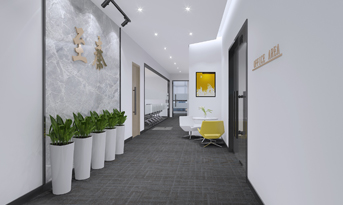 精密科技公司辦公空間裝修設(shè)計(jì)，黑白科技別具一格