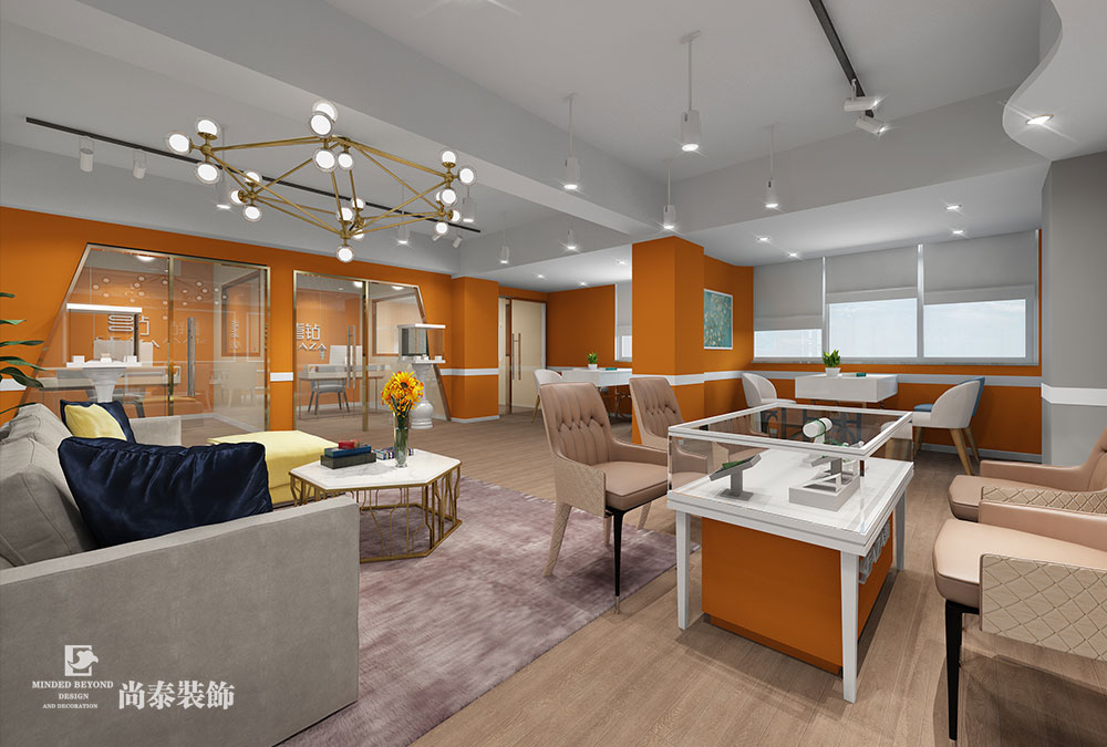 深圳羅湖科技大廈珠寶展廳辦公室設(shè)計(jì)裝修 