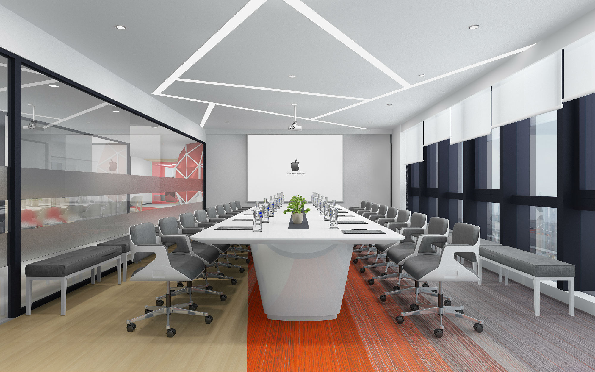 辦公室大會議室裝修效果圖