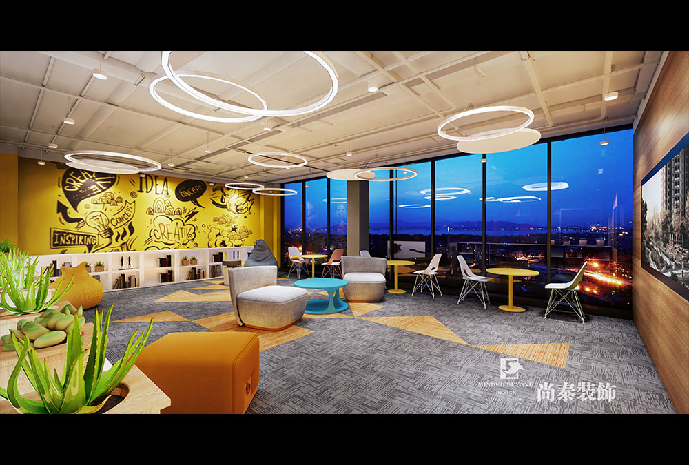 深圳前?；鹦℃?zhèn)金融科技公司辦公室設(shè)計效果圖 