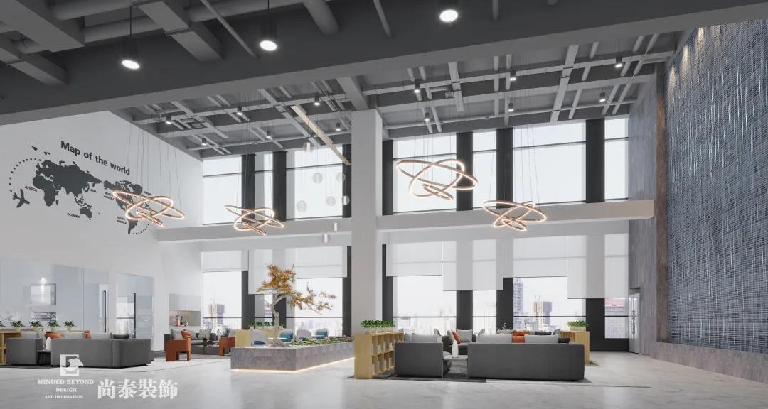 直播帶貨公司辦公室開放休閑區(qū)裝修效果圖