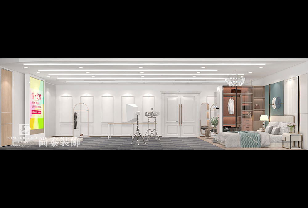 深圳南山華僑城汽車(chē)管理公司辦公室直播間裝修設(shè)計(jì) 