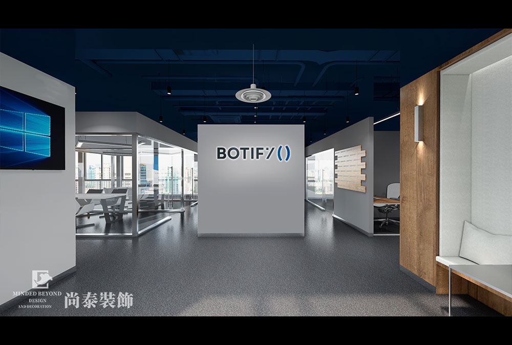 深圳南山萬海大廈300平機(jī)器人研發(fā)科技公司裝修設(shè)計