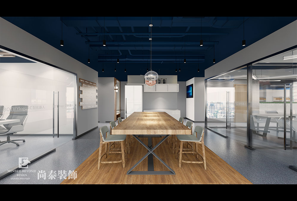 深圳南山萬海大廈300平機(jī)器人研發(fā)科技公司裝修設(shè)計