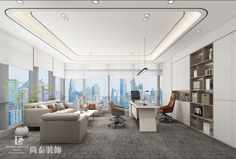 深圳寶安前海人壽金融中心220平米電氣公司辦公室裝飾設(shè)計(jì)