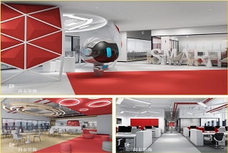 辦公室裝修效果圖落地完美呈現(xiàn)，就在尚泰裝飾！