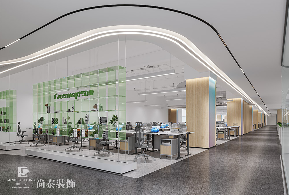 東莞11000平米大型鋰電上市公司總部辦公樓辦公室裝修設(shè)計(jì)