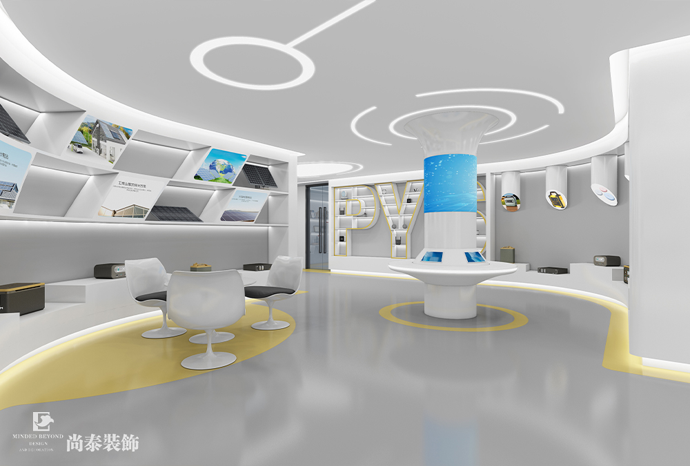 科技展廳設(shè)計：200平米現(xiàn)代科技風(fēng)展廳裝修設(shè)計案例