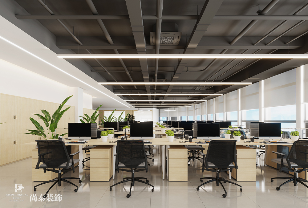 辦公室設(shè)計(jì)：深圳汽車用品公司萬(wàn)融大廈700平米辦公室裝修設(shè)計(jì)案例