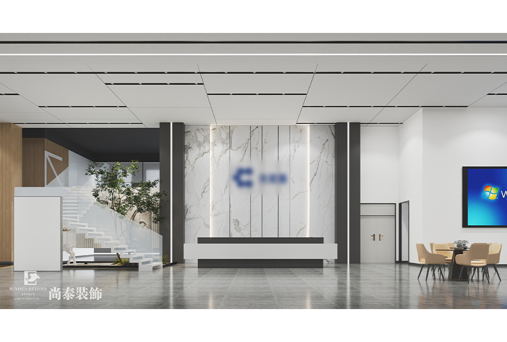 廠房辦公室設計：深圳龍崗2000平米新材料公司辦公樓裝修設計案例