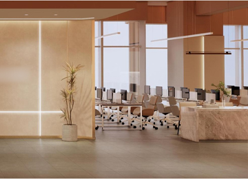 深圳龍崗仁恒夢公園寫字樓1200平米辦公室裝修設(shè)計案例