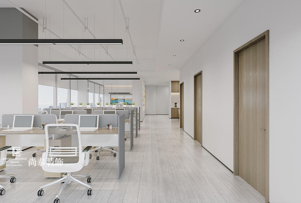 深圳龍崗萬匯大廈150平米醫(yī)療器械公司辦公室裝修設(shè)計(jì)