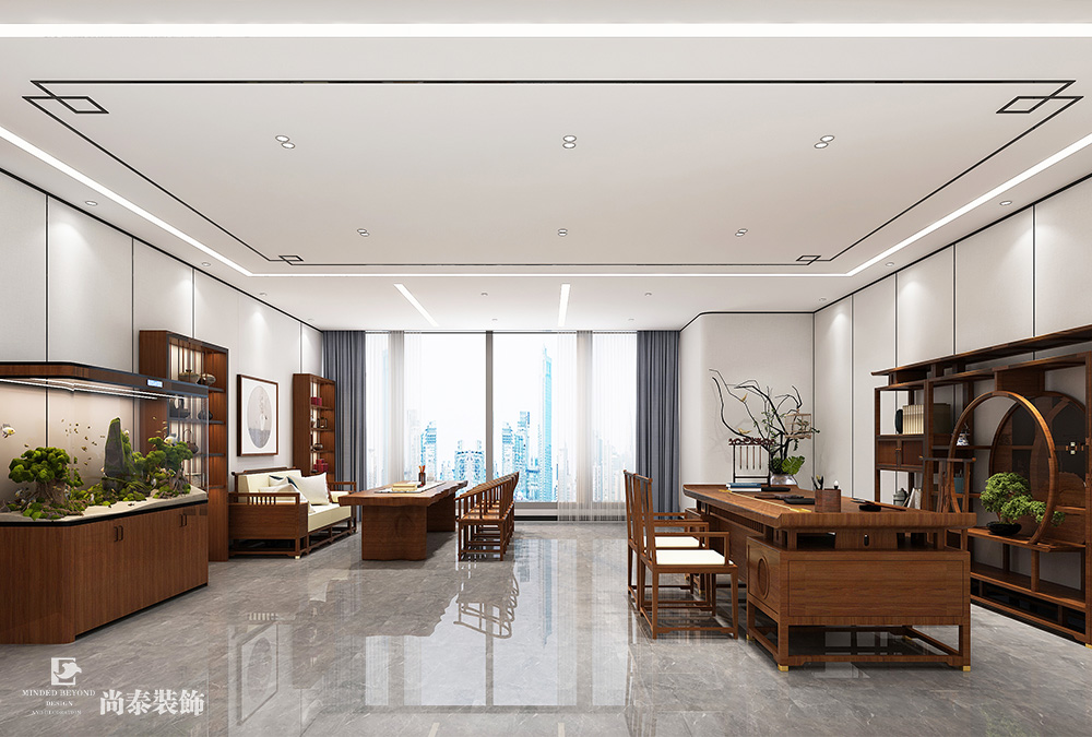 深圳龍華鴻榮源天俊寫字樓1400平米智能科技公司辦公室裝修設(shè)計(jì)