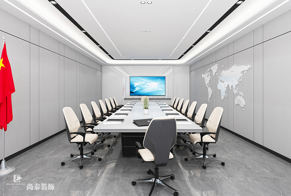 深圳龍華鴻榮源天俊寫字樓1400平米智能科技公司辦公室裝修設(shè)計(jì)