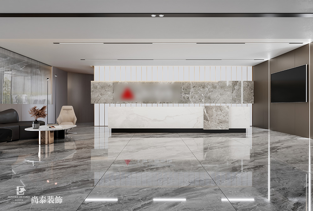 深圳羅湖金田大廈寫字樓600平米電梯公司辦公室翻新裝修設計