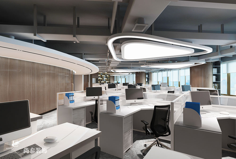 深圳羅湖金田大廈寫字樓600平米電梯公司辦公室翻新裝修設計