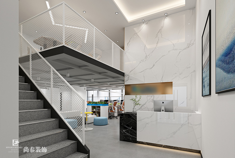 深圳南山方大城寫字樓700平米科技公司辦公室裝修設計案例