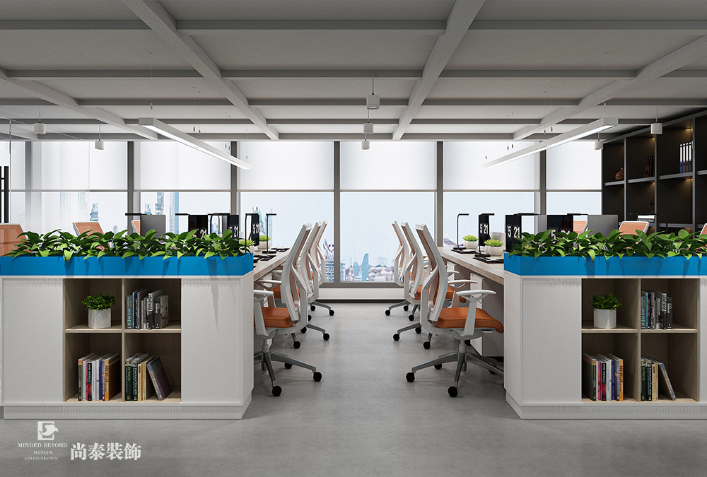 深圳南山方大城寫字樓700平米科技公司辦公室裝修設計案例