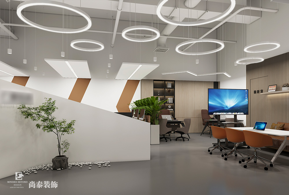 深圳南山留仙洞總部基地200平米信息技術(shù)公司辦公室裝修設計案例