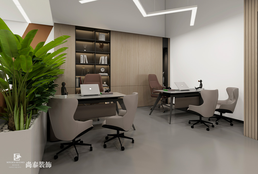 深圳南山留仙洞總部基地200平米信息技術(shù)公司辦公室裝修設計案例