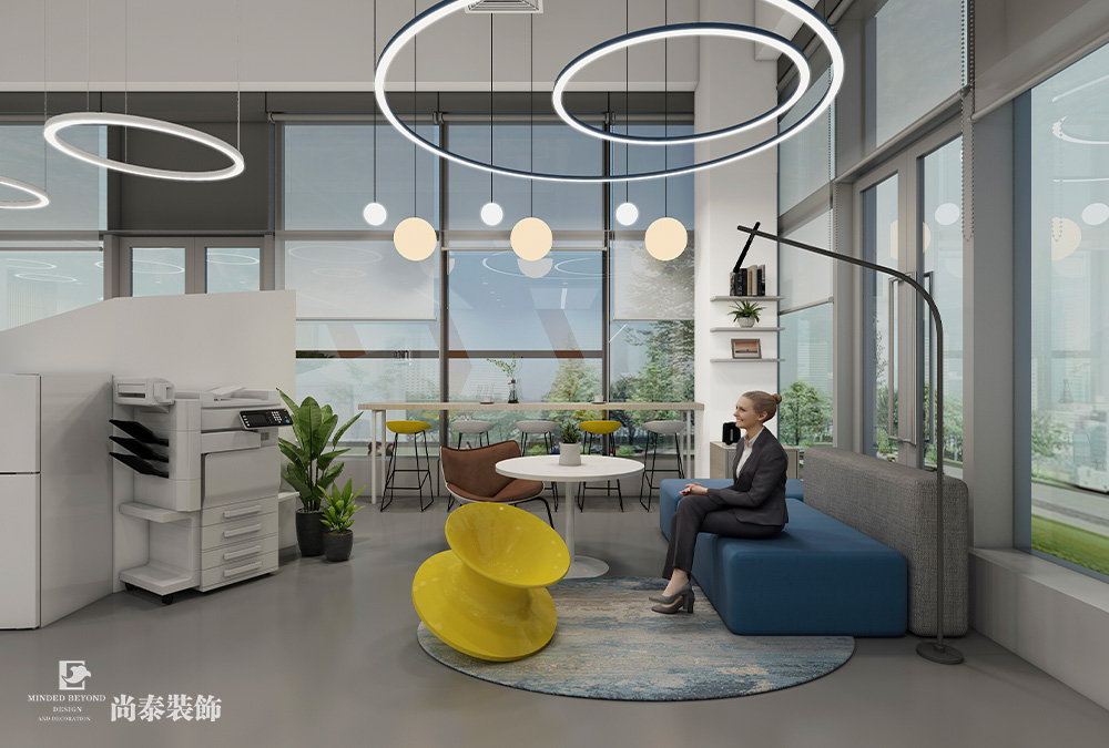 深圳南山留仙洞總部基地200平米信息技術(shù)公司辦公室裝修設計案例