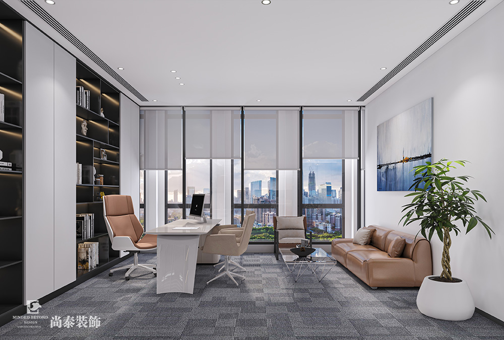 深圳南山軟件產(chǎn)業(yè)基地數(shù)字營銷公司420平米辦公室裝修設(shè)計案例