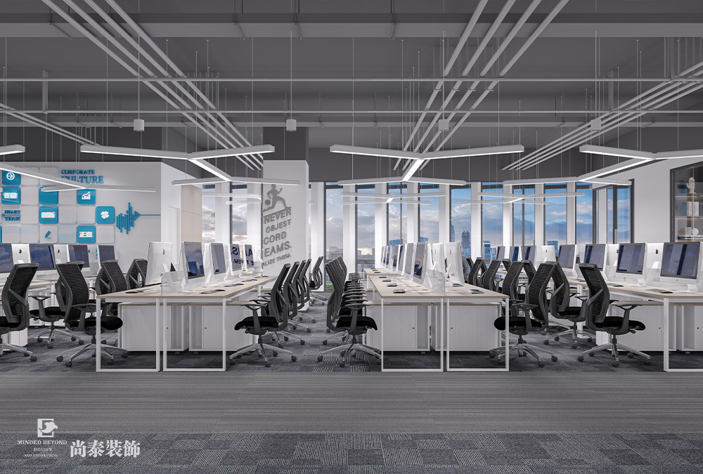 深圳南山軟件產(chǎn)業(yè)基地數(shù)字營銷公司420平米辦公室裝修設(shè)計案例