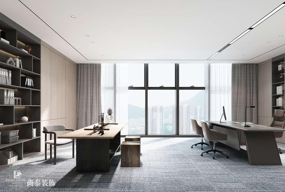 2100平米芯片研發(fā)設(shè)計(jì)公司深圳南山同方信息港寫(xiě)字樓辦公室裝修設(shè)計(jì)