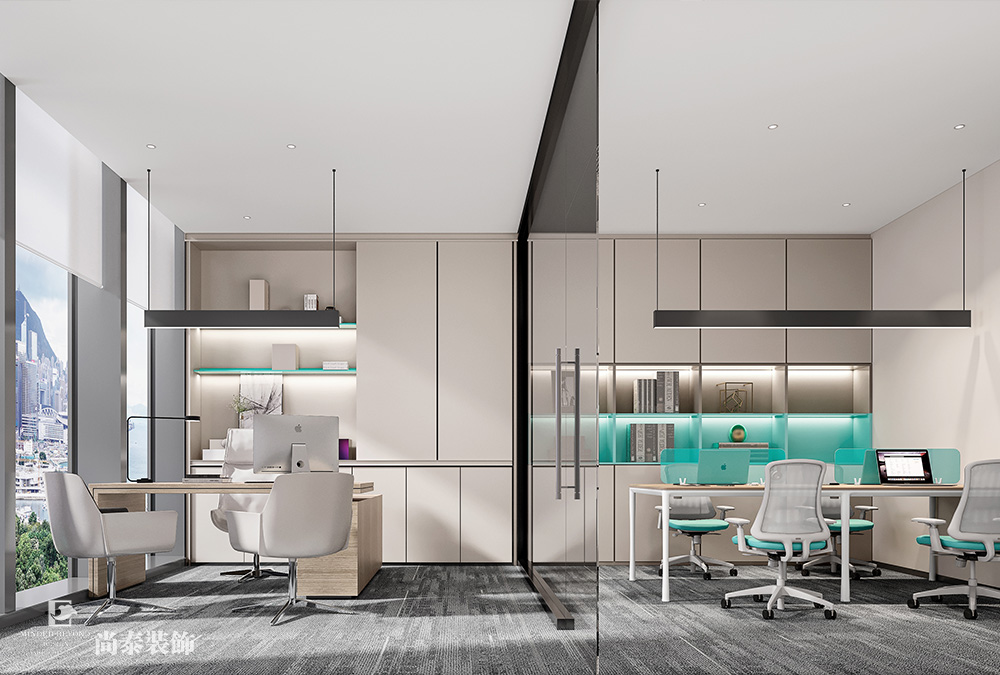 700平米信息科技公司深圳南山陽光保險大廈寫字樓辦公室裝修設(shè)計(jì)案例
