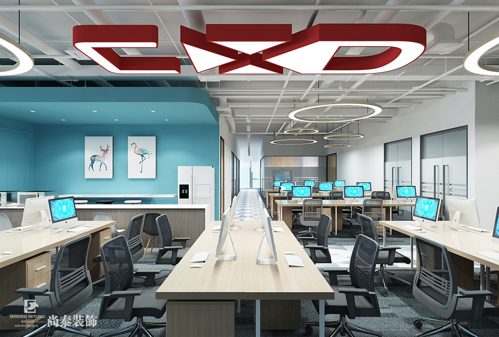 深圳南山智谷寫字樓科技公司辦公室裝修設計案例