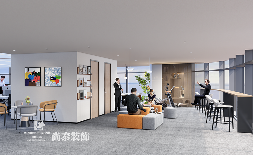 深圳寶安區(qū)通訊公司辦公室裝修效果